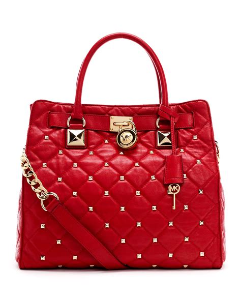 large hamilton michael kors bag|Michael Kors Hamilton studded tote.